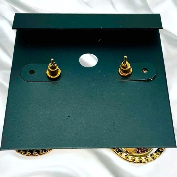 Saks Fifth Avenue Gold Plated & Clear Crystal Bow Knot Teardrop Costume Jewelry - Picture 3 of 3